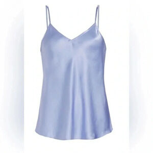 ATM 100% Silk Camisole Top Blue Medium